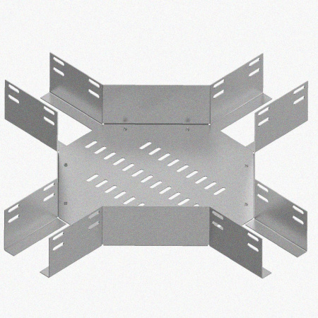 Лоток крестообразный глухой КМГ 300х80 УХЛ1, горячее цинкование S1,5
