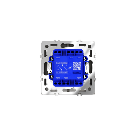Проходной переключатель встраиваемый Voltum S70 двухклавишный с подсветкой 10А, (кашемир)
