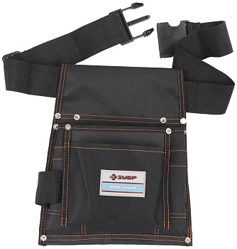 Сумка на поясе "КРОНА" для инструментов, нейлоновая, 10 карманов ЗУБР
