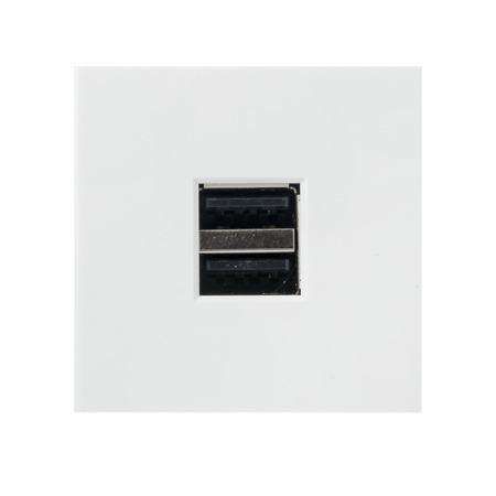 Розетка USB A+A, 2,1А, 2 гнезда, без индикатора EKF