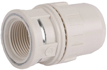 Муфта "ШиреФит" соединительная, "штуцер с гайкой - внутренняя резьба", 26мм-3/4" ЗУБР