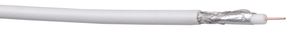 Кабель коакс. RG6 для внутр. прокл. 75Ом CCS 1,02мм FPE алюм. экран 96x0,12мм ПВХ бел. (305м) ITK