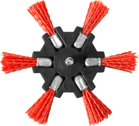 Профессионал. Щетка дисковая "звезда" для дрели, нейлоновая проволока с абразивным покрытием, 100мм ЗУБР