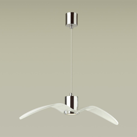 Подвес GU10 1*5W BIRDS белый/хром/стекло B ODEON LIGHT
