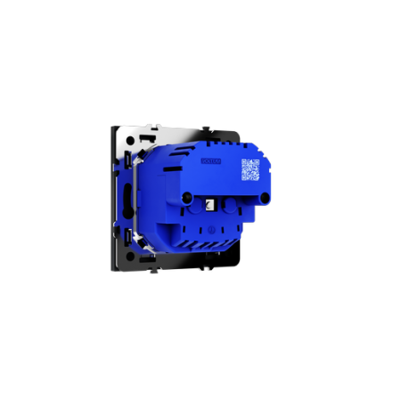 Розетка встраиваемая Voltum S70 с заземлением и защитными шторками, 16А, с USB, A+C, (графит)