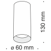 Потолочный светильник 1*GU10 50Вт Графит IP20 Focus C010CL-01GF Technical