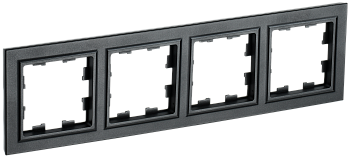 BRITE Рамка 4-местная РУ-4-БрЧ черный IEK