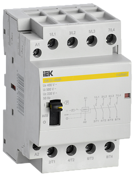 Контактор модульный с ручным управлением КМ25-40МР AC KARAT IEK