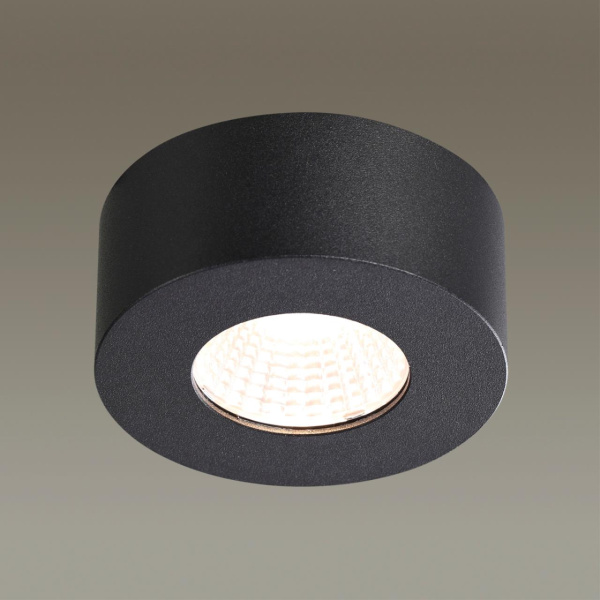 Потолочный св-к IP20 LED 7W 771Лм 3000K BENE черный/металл ODEON LIGHT