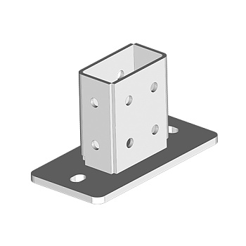 Опора для СТРАТ профиля 41х82, толщ. 4,0 (пятка - 8,0мм), гор. цинк Ostec