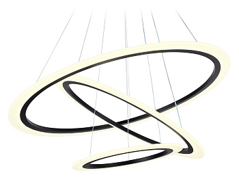 Светильник потолочный светодиодный с пультом FA4361/3 BK черный 145W 3000K/4200K/6400K D770*800 (ПДУ РАДИО 2.4G) Ambrella Light