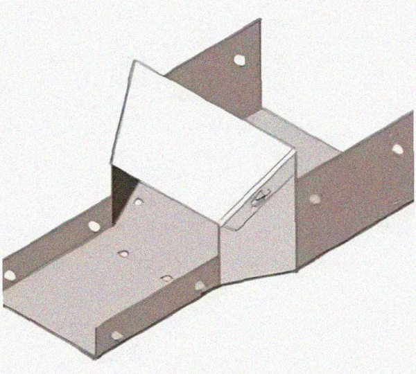 Лоток переходной замковый ЛПЗ 100х100-100х50 УХЛ1, горячее цинкование, S1,5