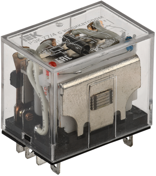 Реле промежуточное РЭК77/4(LY4) с индикацией 10А 12В АC IEK
