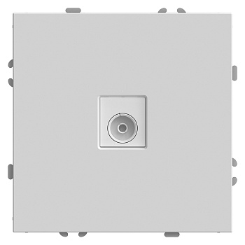 Розетка телевизионная 1-местная (механизм), STEKKER, 75 Ом, 5-862МГц, серия Эмили, RST00-5108-01, белый фарфор, soft touch