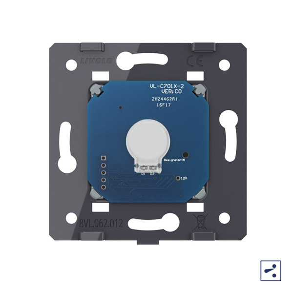 Сенсорный проходной (перекрестный) выключатель 1 клавиша (механизм) Livolo