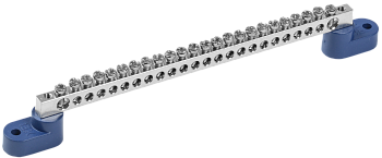 Шина N "ноль" на двух угловых изоляторах с никелевым покрытием ШНИ-6х9-24-У2-С IEK