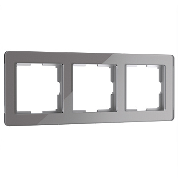 Acrylic Рамка на 3 поста графит Werkel