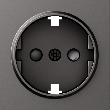 Donel A07 матовый титан накладка для розетки Schuko с заземлением, со шторками 16A 250 В~,серия DB