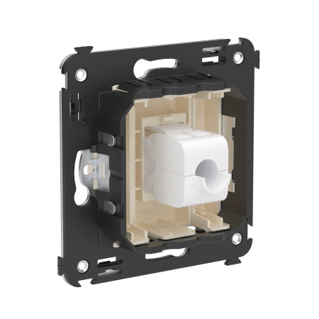 Компьютерная розетка RJ-45 без шторки в стену, кат.5е одинарная, "Avanti", "Ванильная дымка" DKC