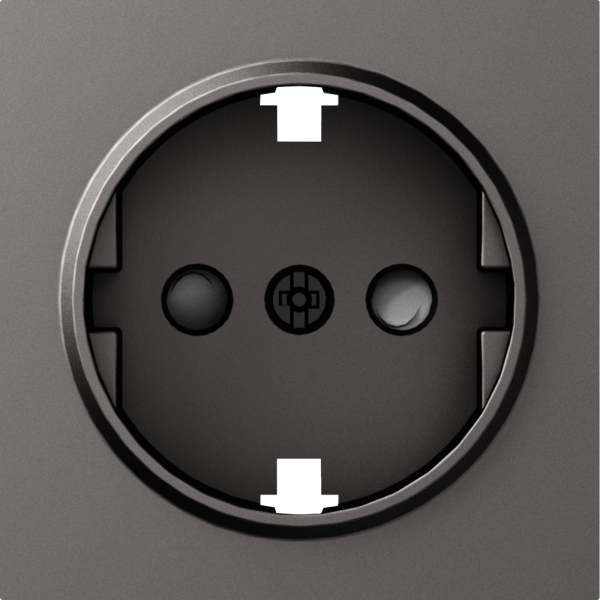 Donel A07 матовый титан накладка для розетки Schuko с заземлением, со шторками 16A 250 В~,серия DB