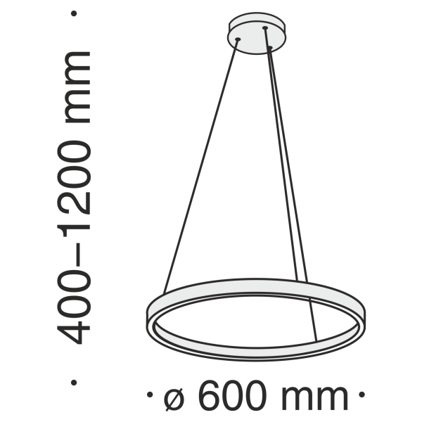 Подвесной светильник 37Вт 4000K Черный IP20 Rim MOD058PL-L32B4K Technical