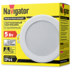 Светильник светодиодный ДВО-5w 4000К 350Лм IP44 белый Navigator Group