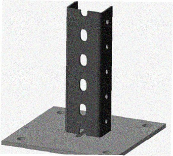 Стойка напольная (потолочная) СНП400х4 УХЛ1,горячее цинкование, S4,0