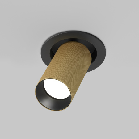 Встраиваемый светильник 1*GU10 10Вт Черный и Матовое золото IP20 Ceiling & Wall C081CL-01-GU10-MG Technical Maytoni