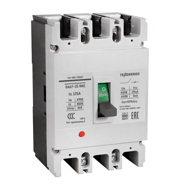 Выключатель автоматический ВА67-35 NM1-250 3П 125А (SAV-NM1-250125)