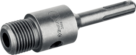 Державка для бур коронки с хвостовиком SDS Plus, L-100мм,резьба М22,конусное крепление центрир сверла ЗУБР