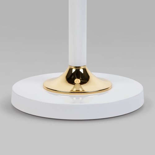 Напольный светильник с абажуром 1*E27 40Вт белый, золотой IP20 Lorenzo (01086/1 белый) Eurosvet фото 3
