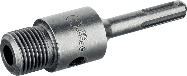 Державка для бур коронки с хвостовиком SDS Plus, L-100мм,резьба М22,конусное крепление центрир сверла ЗУБР