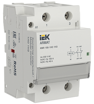 Контактор модульный KMR 100А 230В AC 1НО 1НЗ ARMAT IEK
