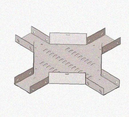 Лоток крестообразный перфорированный КМ 100х50 У3, окрашенный, S1,5