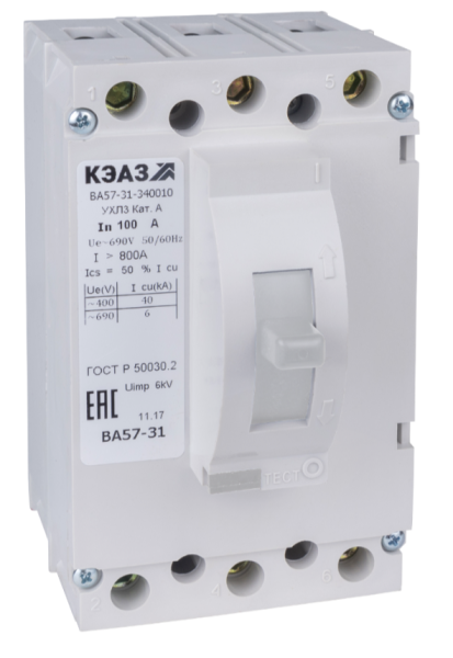 Выключатель автоматический ВА57-31-340010-25А-400-690AC-УХЛ3 КЭАЗ