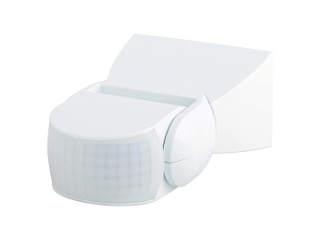 Donel Датчик движения настенный, уличный, 3-х пров., обзор 180º, макс.1200 Вт., белый, IP65