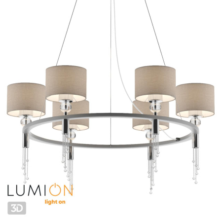 Люстра E27 6*60W 220V SANTIAGO хром,серый LUMION