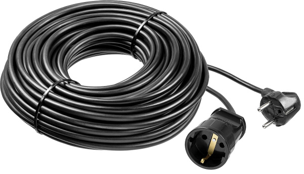 Силовой удлинитель-шнур ПВС 3x0.75 50м 2500Вт, ПВС 307-Ш ЗУБР