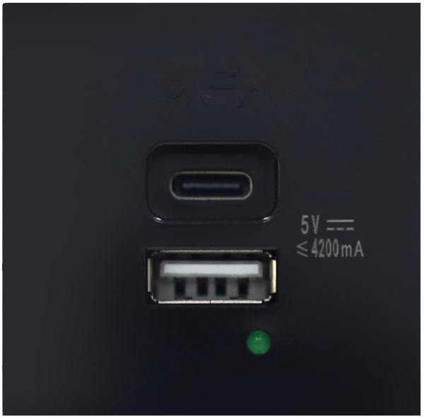 Donel USB зарядное устройство, 4.2A, Type A + C, 2 мод., черн. (45х45мм) Donel USB зарядное устройство, 4.2A, Type A + C, 2 мод., черн. (45х45мм)
