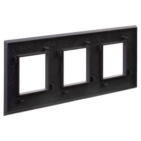 Рамка "Avanti", "Черный матовый", 3 поста (6 мод.) DKC