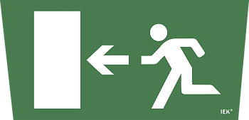 Самоклеящаяся этикетка 240х90мм "Выход/стрелка налево" для ССА 5043 IEK