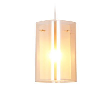 Подвесной светильник TR3681 GD/TI/FR золото/янтарь/белый матовый E14 max 40W D110*950 Ambrella Light