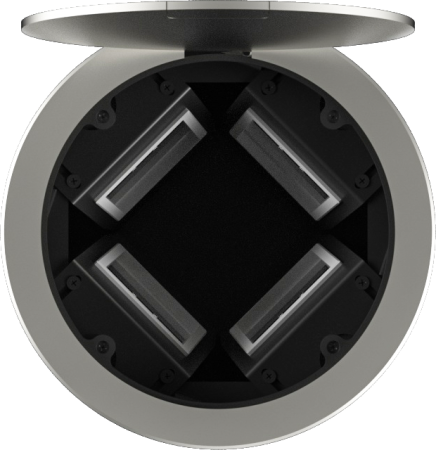 Donel Лючок в пол 12 мод. (4 мод. 45х45 мм. + 4 мод. 22.5х45 мм.) круглый, верт. установка, металл