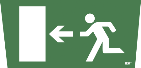 Самоклеящаяся этикетка 240х90мм "Выход/стрелка налево" для ССА 5043 IEK