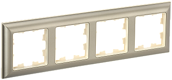 BRITE Рамка 4-мест. РУ-4-Бр беж./шамп. IEK