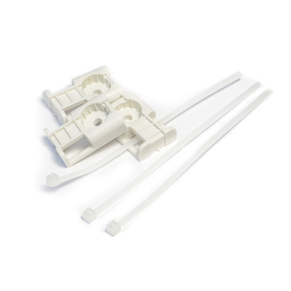 Комплекты крепления площадка для прямого монтажа белая со стяжкой 2,5х100 мм (100 шт) Промрукав