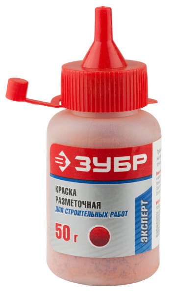 Краска разметочная для строительных работ, красная, 50г ЗУБР