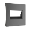 Накладка для двойной розетки Еthernet RJ-45 (графит рифленый) СУ IP20 Werkel