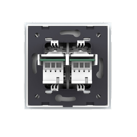 Розетка телефон двойная Белая Livolo