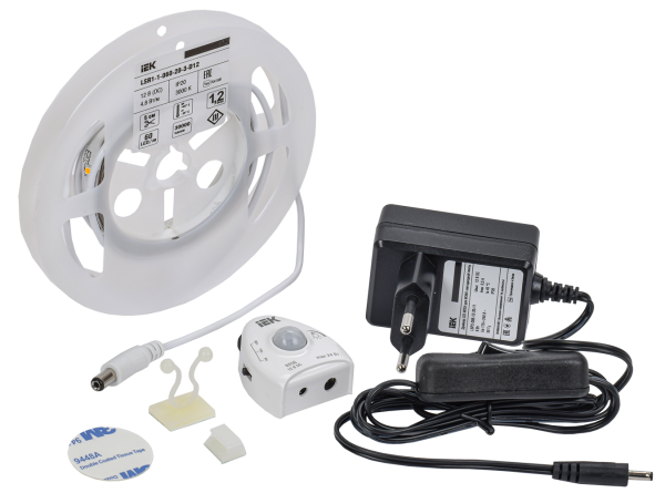 Комплект светодиодной подсветки "Сделай сам" (лента LED 1,2м LSR-2835WW60-4,8-IP20-12В + драйвер + д
